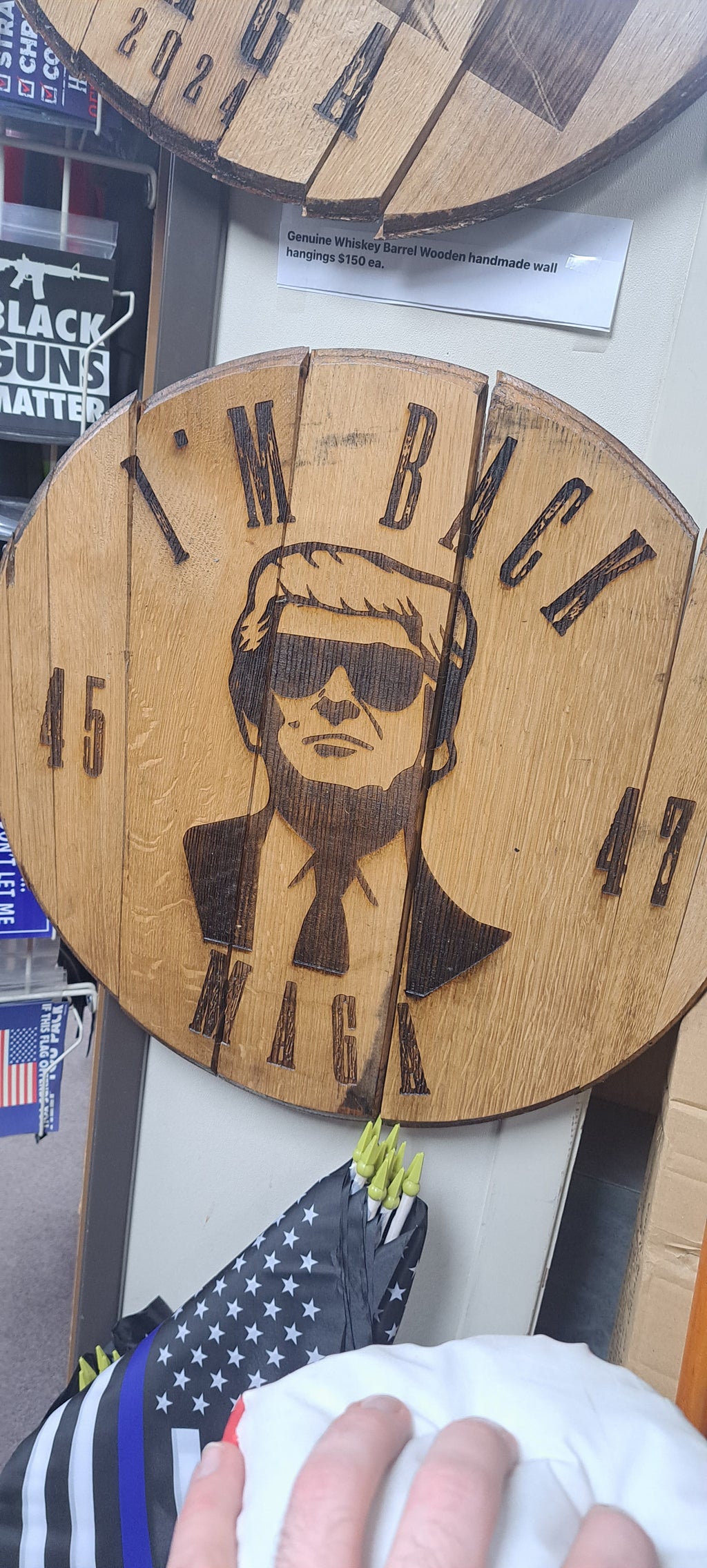 Trump I'm Back Engraved Barrel Lid