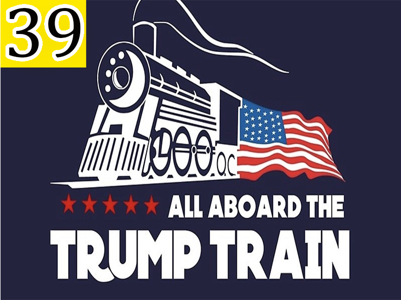 All Aboard The Trump Train Flag