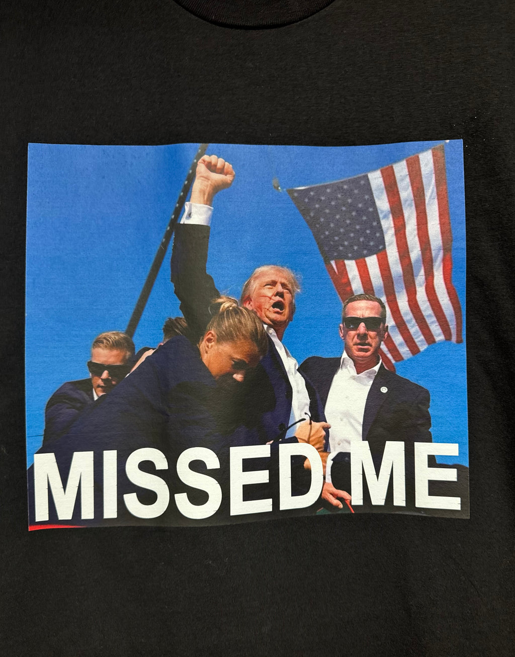 Trump 2024 "Missed Me" printed T-Shirt