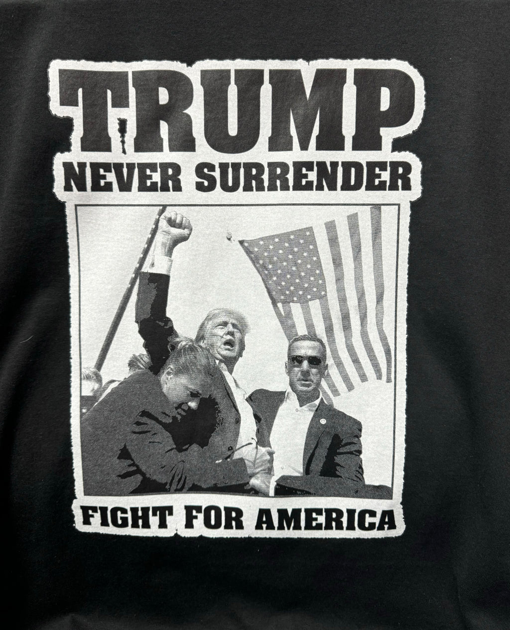 Trump "Never Surrender Fight For America" printed 2024 T-shirt