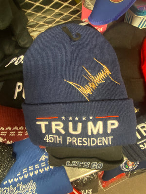 Trump 45th President Signature Winter knit beanie Hats
