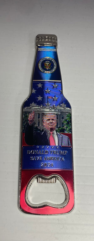 Donald Trump Save America 2024 metal Bottle Opener