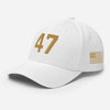 "47" Charlie Kirk Hat - White and Gold