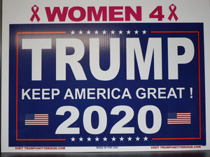 Women for Trump 2020 Sign - Keep America Great!