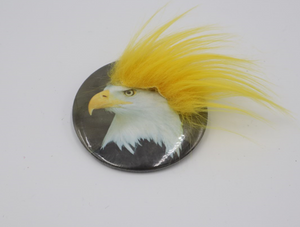 Hairy (Trump) Bald Eagle Button pin 3 inch