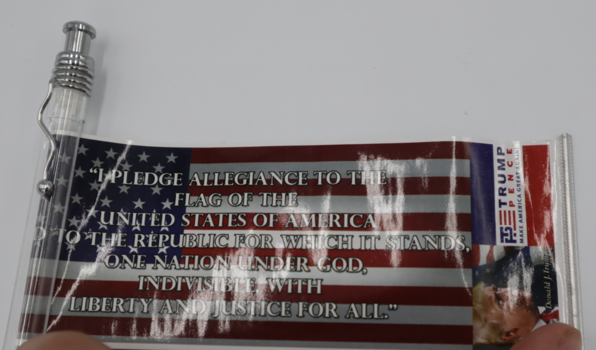 Trump Pen with pull-out pledge of allegience